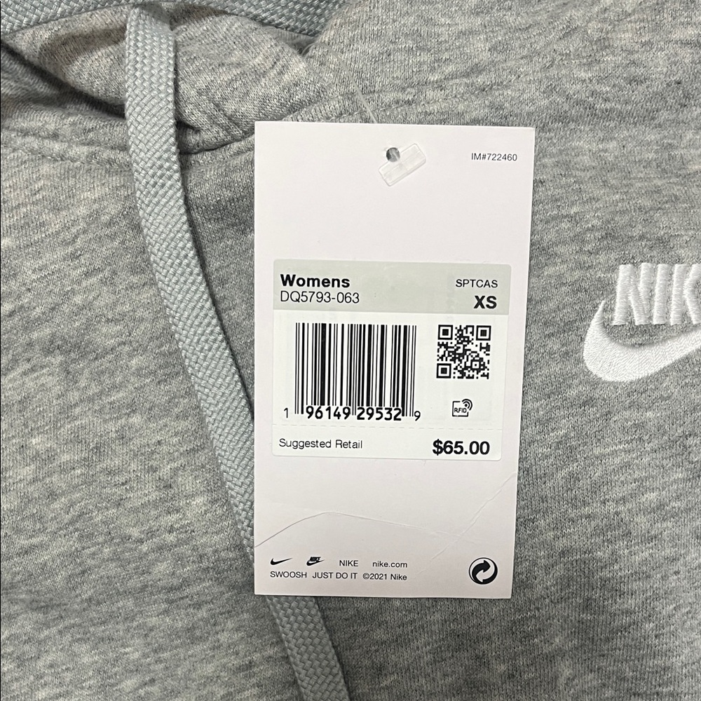 Nike Women’s Heather Gray Pullover Hoodie - Picture 7 of 8